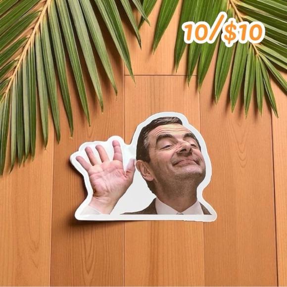 Mr. Bean Sticker - Smug Expression | 10 for $10 Deal - Picture 1 of 1